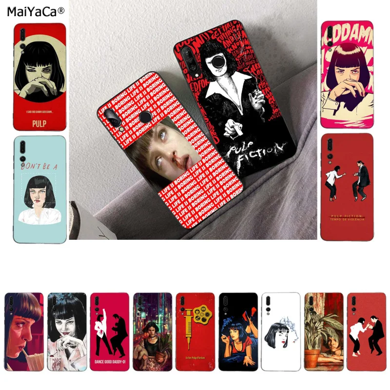 Чехол для телефона MaiYaCa Pulp Fiction smoke gun girl чехол Huawei P10 lite P20 pro P20lite P30 mate 20 mate20 |