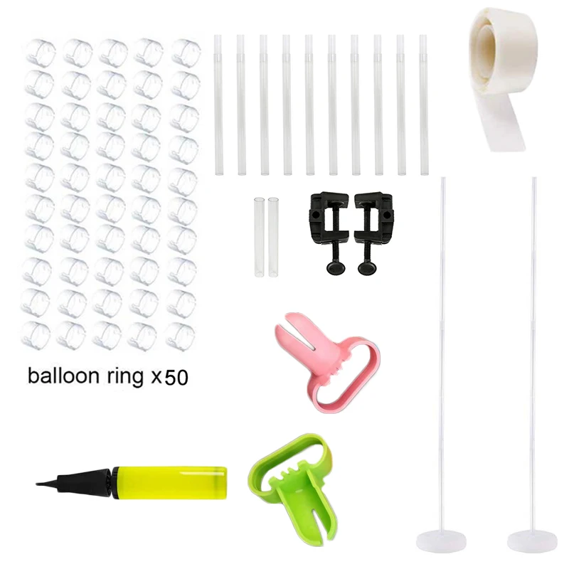Table Balloon Arch Kit Column Stand Base And Pole for Birthday Wedding Party tying tools Hand held air pump stick connectors