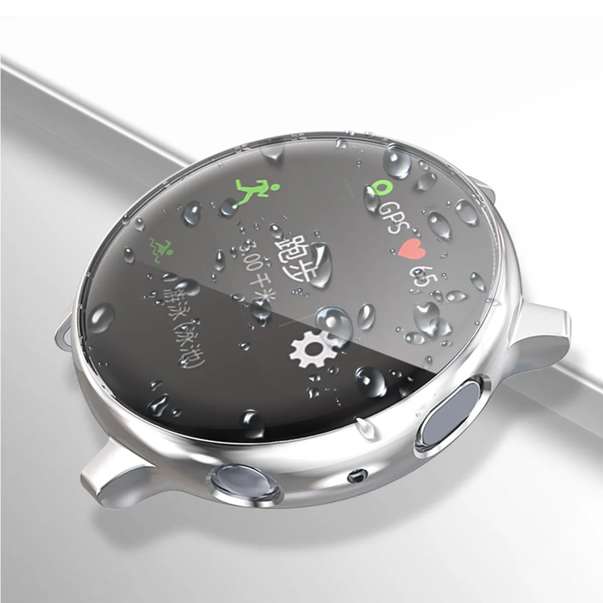 Чехол для samsung Galaxy Watch Active 2, ТПУ, защита экрана, устойчивая к царапинам, защитный чехол для Galaxy Watch Active 2, 40 мм - Цвет: Silver