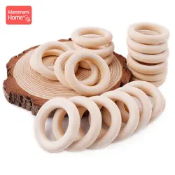 Укусы 100 шт 25 мм-70 мм деревянный прорезиненный деревянный кольцо DIY ремесла Детские кусачки игрушки медсестры подарки детский
