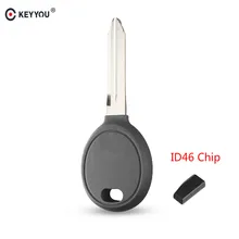 KEYYOU Transponder Car Key Shell Case With 46 Chip For Dodge for Chrysler for Jeep 1998 1999 2001 2002 2003 2004 2005 2006