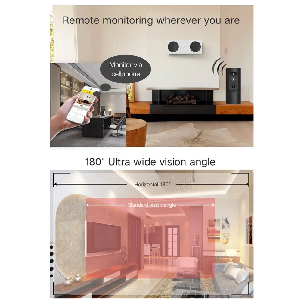 360 Degree Smart 1080P HD Wireless Wireless IP Camera Panoramic Camera Wifi Monitoring Camera Security Video Surveillance Camera