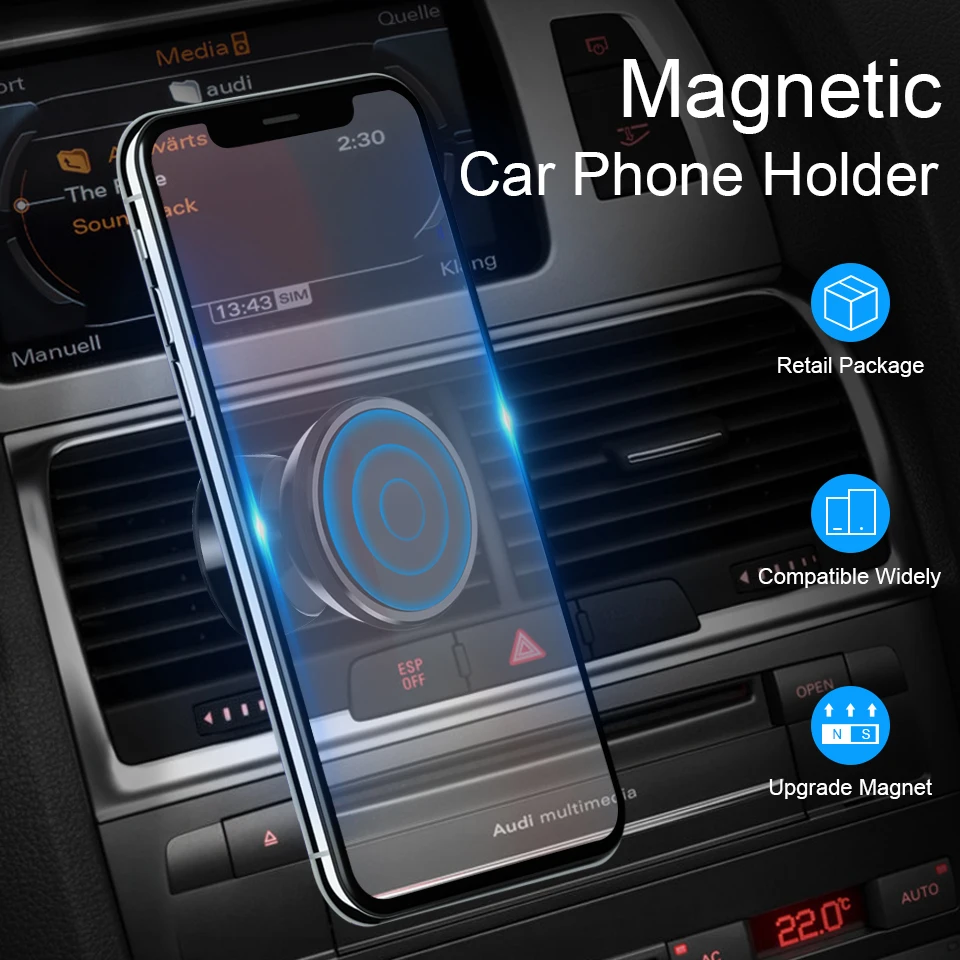 Магнитный автомобильный держатель для телефона Metrans, автомобильный держатель для телефона с вентиляционным отверстием, магнитный держатель для мобильного телефона, термостойкий Автомобильный держатель для iPhone 7