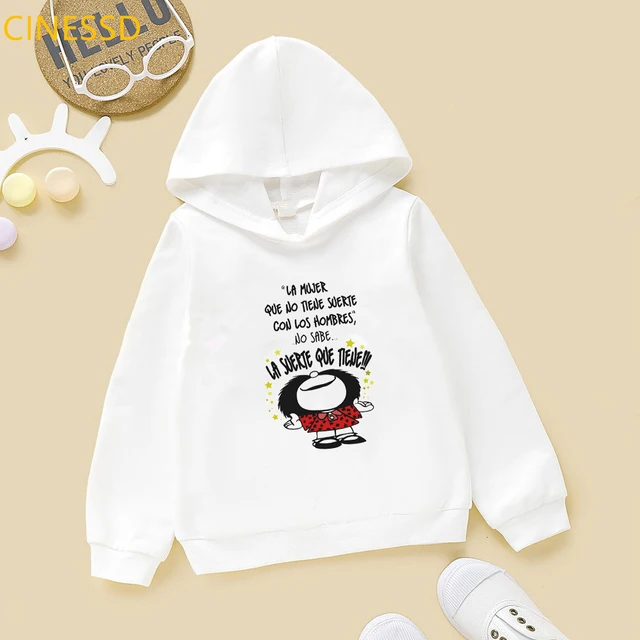 Mafalda Hoodie Children Harajuku Cute Funny Sweatshirt Winter 2020 Fashion Girls Clothes Unisex Tops Kids Teen Streetwear Fleece 0102010b