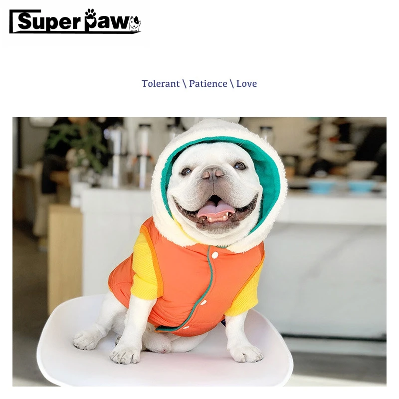 

Fashion Pet Dog AB Wear Coat Winter Warm Puppy Hoodie Clothes for Small Medium Dogs French Bulldog Pug Yorkie Jacket HEC04