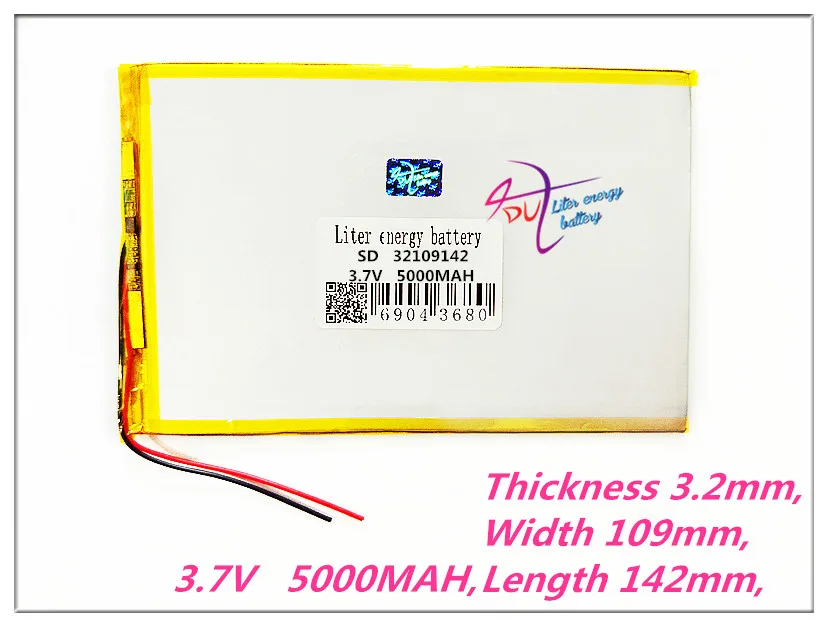 polymer lithium battery 32109142 3.7V 5000MAH 30110140 tablet made in China Rechargeable Li-ion Cell | Электроника