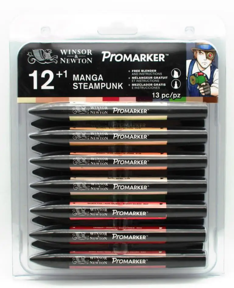 WINSOR& NEWTON Promarkers набор двухконцевых маркеров на спиртовой основе 6 цветов и 12 цветов дизайн Профессиональный маркер для художников - Цвет: 12 Steampunk