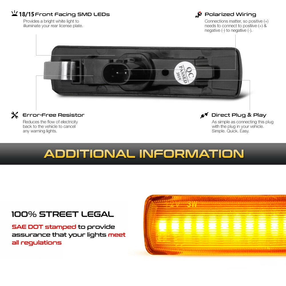 2Pcs LED Turn Signal Dynamic Side Marker Lamps Repeater Indicator Light For Land Rover Discovery 3 4 Rover Sport L320 Freeland 2