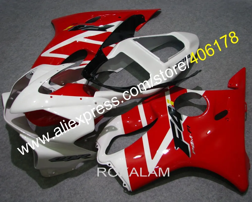 Дешевые Обтекатели для Honda 01-03 CBR600 F4i 2001-2003 бело-красные мотоциклов (литьё под