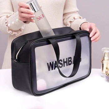 

Multifunction Transparent Travel Cosmetic Bag Lady Large Capacity Portable Waterproof Wash Makeup Bag Beauty Storage Organizer