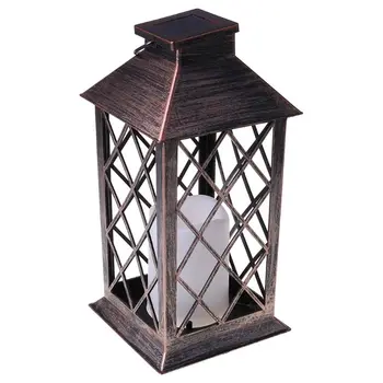 

Vintage Garden Solar Powered LED Candle Table Lantern Hanging Light Outdoor Yard
