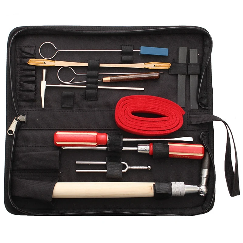 

13Pcs/Set Piano Tuning Maintenance Tools Kit With Case For Piano Musical Instruments Parts Accessories