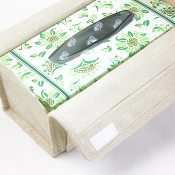 

Cotton Linen Storage Box Debris Remote Desktop Storage Tissue Box Bathroom Car Room Napkin Holder Paper Towel Holder Kleenex Box