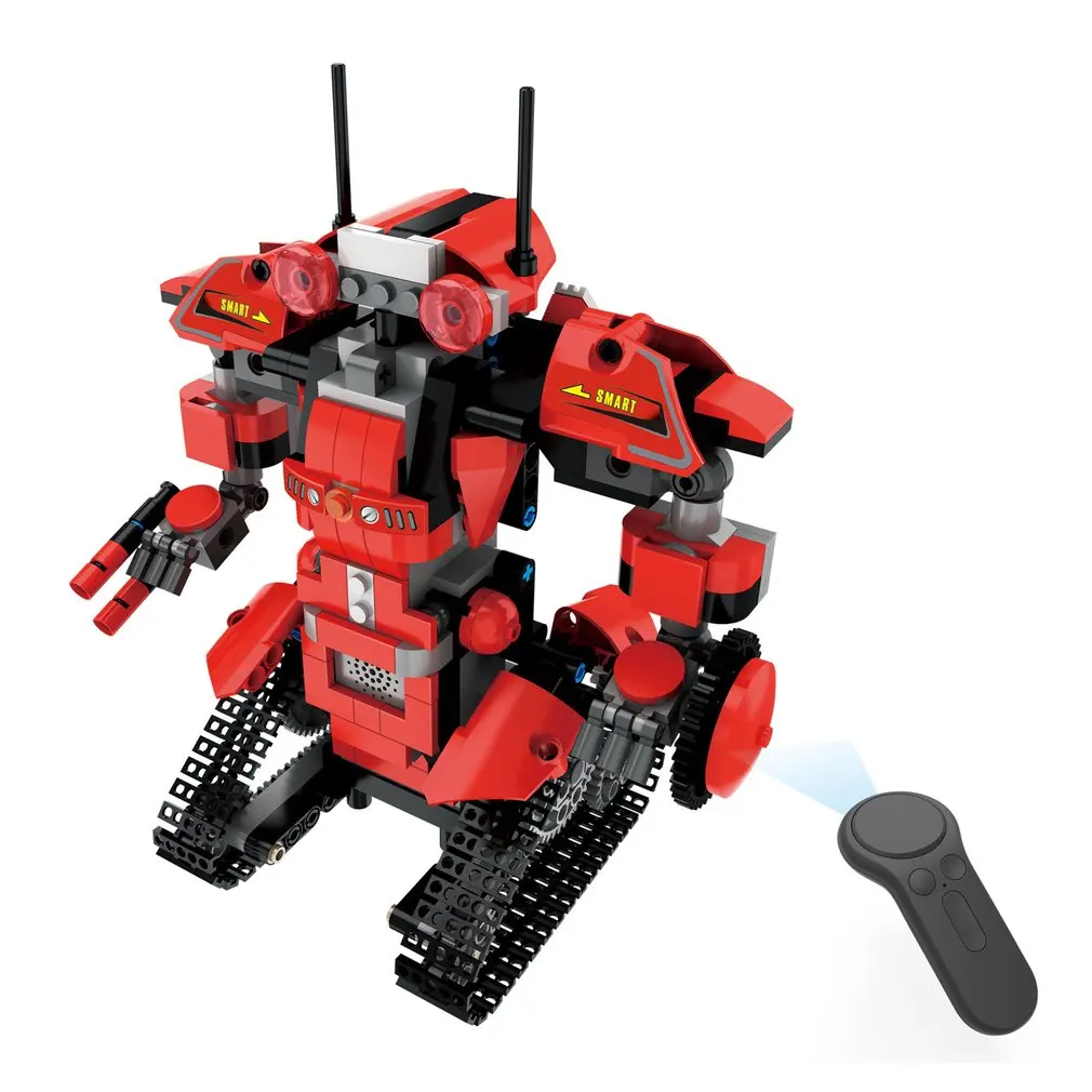 392 шт. M1 4CH пульт дистанционного управления DIY RC строительные блоки Rover Robot игрушки блоки конструктора с 360 вращением на месте для подарка детям