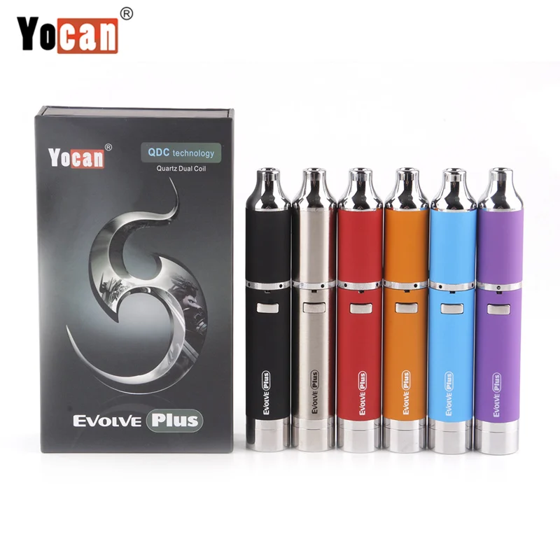 

Vape Pen Kit Original YOCAN Evolve Plus Electronic Cigarette Kit 1100mAh Battery with Quartz Dual Coil Wax Tank Vaporizer