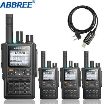 

4pcs ABBREE AR-F8 GPS Walkie Talkie high power 136-520MHz Frequency CTCSS DNS Detection huge led display 10km long range