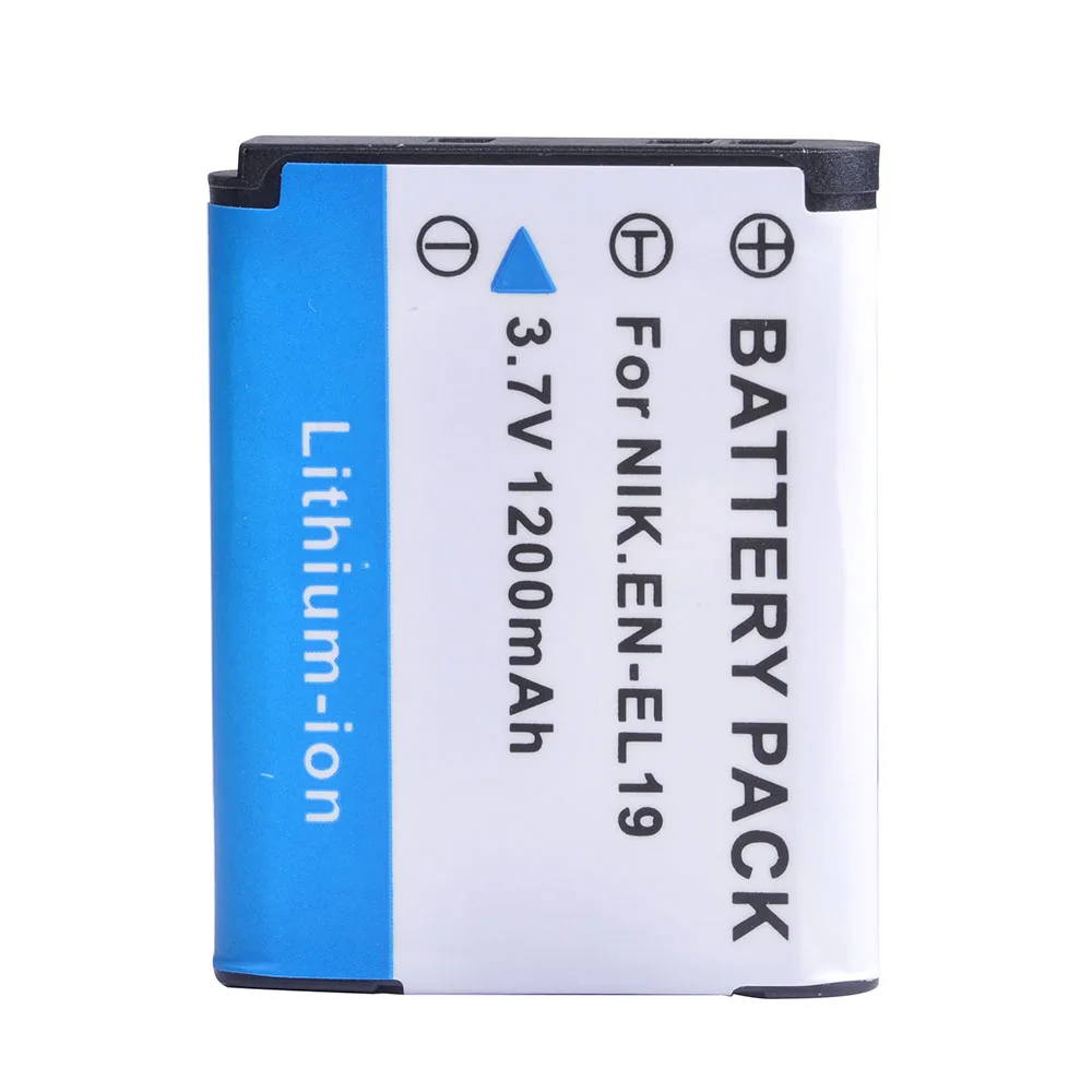 EN-EL19 ENEL19 EL19 Battery + LED Dual Charger for Nikon Coolpix S32 S33 S100 S2500 S2750 S3100 S3200 S3300 S3400 S3500 S4100