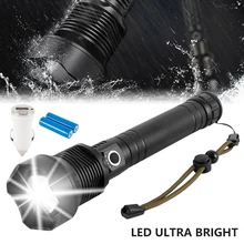 Lampe de poche tactique à LED 1000000 Lumens Xhp90 Xhp70, torche de chasse Rechargeable par USB avec lampe de Zoom