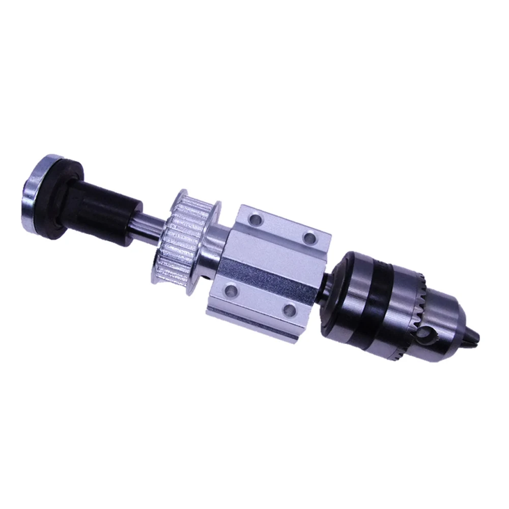B10 Set-M10 Axis Пила электрическая дрель без питания Шпиндельный узел DIY фреза для деревообработки шлифовальный маленький токарный станок Обрезной ремень сверлильный патрон комплект - Цвет: B10 Set-M10 Axis