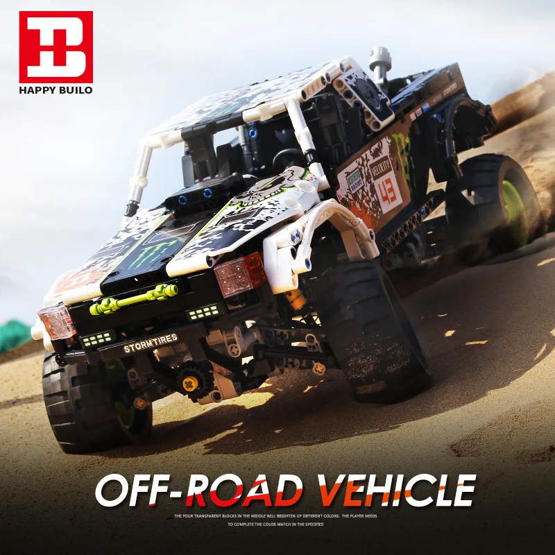 

DHL IN STOCK XQ1211 1090Pcs Technic Off-road vehicle SUV RC car model building blocks bricks Christmas birthday boy Toys Gifts