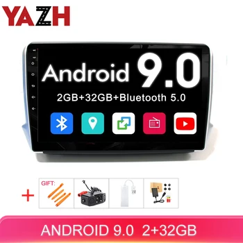 

YAZH 32GB Auto Radio For Peugeot 2008 /208 2013-2016 Car Android 9.0 Unit Multimedia With 1024*600 4K Video Display GPS Navi