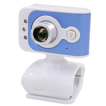 

HOT-Webcam USB Drive-Free Computer Camera Built-in Microphone with 3 LED Fill Lights for Laptop PC (480P)