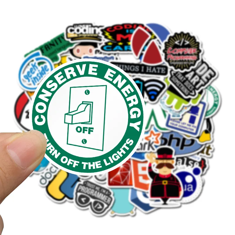Случайные/упаковка программист Geek Java стикер s водонепроницаемый ПВХ СКЕЙТБОРД