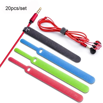 

20Pcs 2020 Nylon Strap Cable Organizer Earphone Mouse Wire Management Reusable Fastening Practical Cord Tie New Arrivals