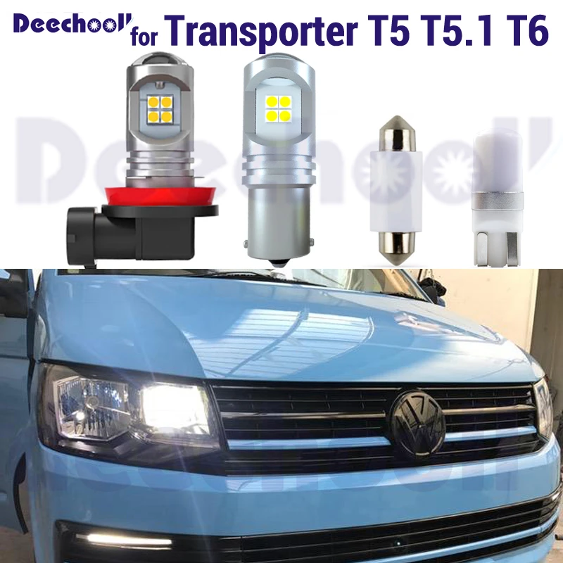 WHITE LED DRL Fog Running Interior Lights 10/" 12V VW TRANSPORTER T4 T5 CADDY