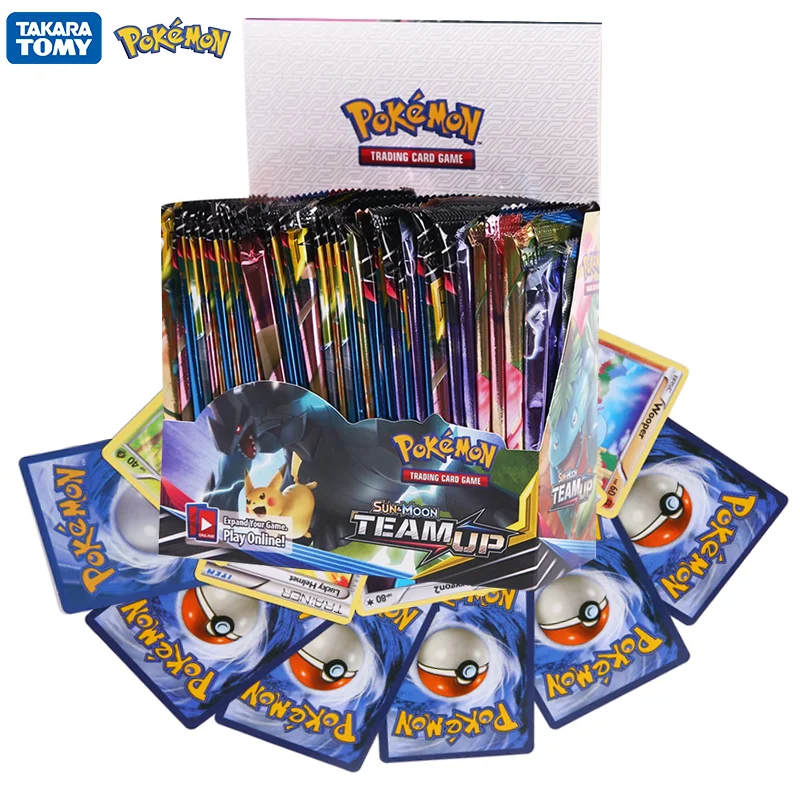 324 шт./коркор. карты Pokemon TCG:Sword &amp Shield Sun Moon TEAM UP английская торговая карта игровая