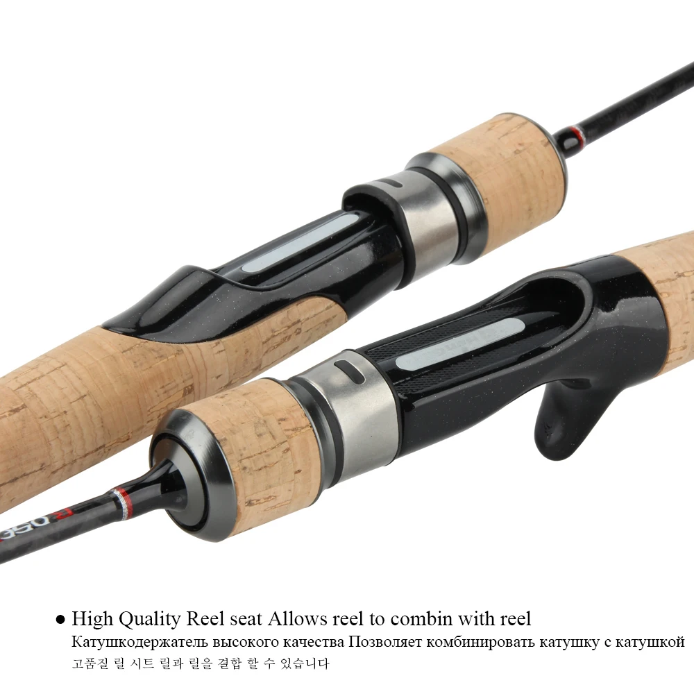 RoseWood Ultralight 0.5-8g 2-5lb Carbon Rod Spinning Casting Rod Fishing  Tackle The Best Choice For Crappie, Perch, Bass, Trout