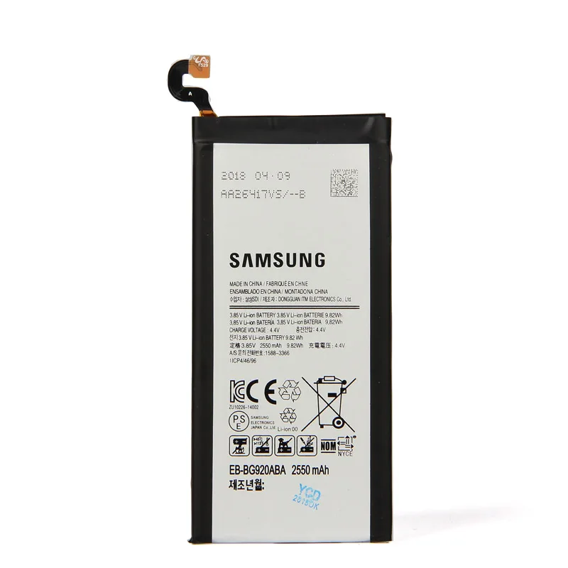 samsung EB-BG920ABE Батарея для samsung Galaxy S6 G9200 G920I G920 G920A G920V G9208 G9209 SM-G920F G920T 2550 мА-ч