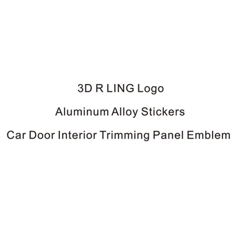 

3D R LING Aluminum Alloy Sticker Car door Interior Trimming Panel Emblem For VW GTI Polo Golf Passat Magotan Arteon Accessories