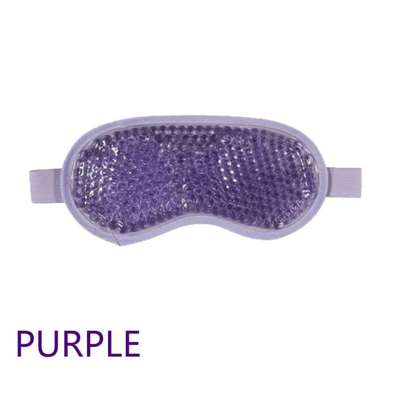 PURPLE Новая многоразовая гелевая маска для глаз с бусинами для горячей холодной терапии Успокаивающая Расслабляющая гелевая маска для глаз Спящая ледяная маска для сна - Цвет: PURPLE