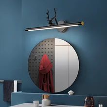 Lampe Led industrielle moderne suspendue en or pour Miroir, Luminaire décoratif pour Miroir de maquillage, vanité