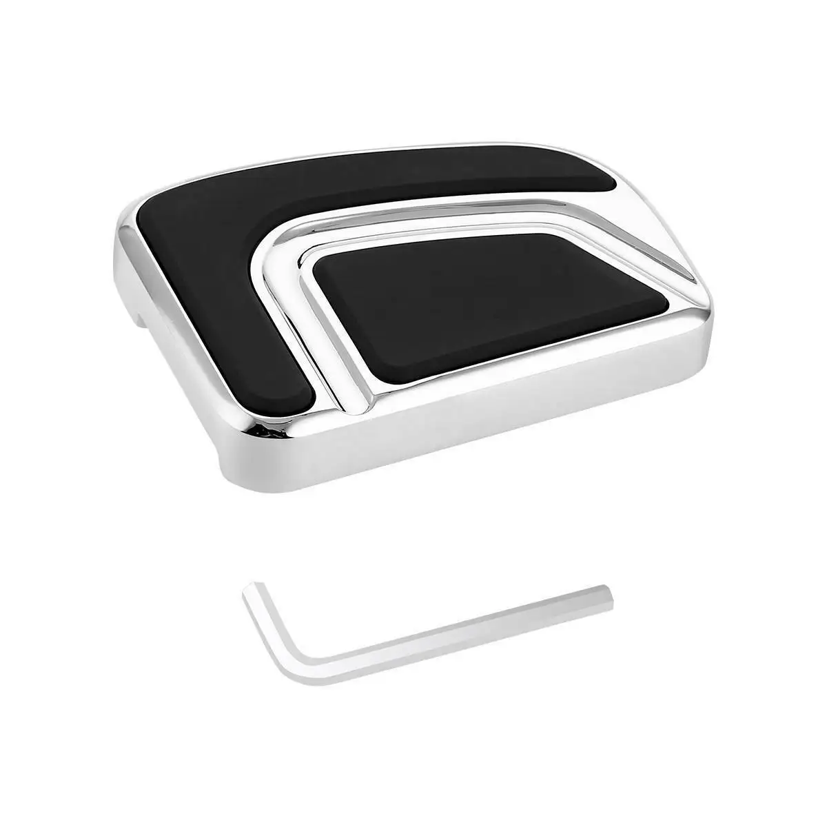 Мотоцикл воздушный поток большой педаль тормоза колодки для Harley Touring Road King Electra Glide Street Glide Fat Boy Softail Slim - Цвет: Chrome