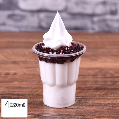 220ml model 4 Моделирование Сливочное мороженое с сиропом образец фруктового Sundae модель поддельные для сливочного мороженого реквизит коробка для демонстрации камней в витрине искусственные sundae формы - Цвет: 220ml model 4