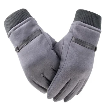 

2019 New Winter outdoor riding cold and windproof warm gloves suede men's gloves