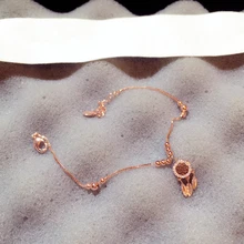 Роскошный Розовый Золотой цветок цепи браслеты для женщин кубического циркония браслет& браслет ювелирные изделия pulseras mujer moda