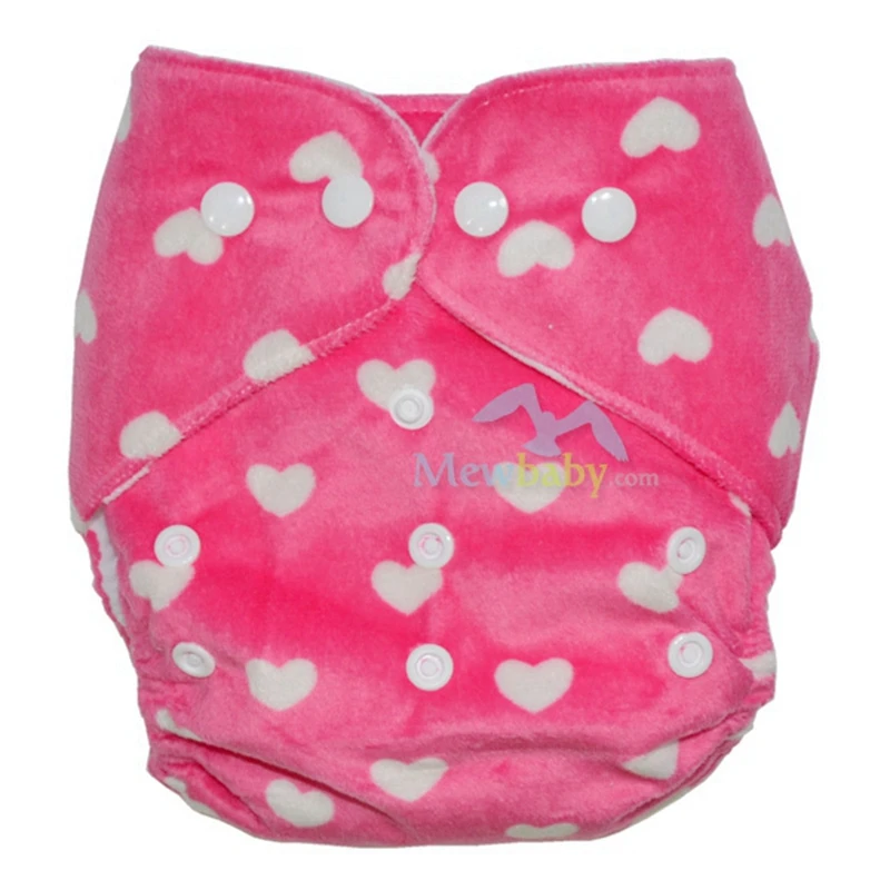 

One Size Fits All Waterproof Minky Cloth Diaper PUL Baby Pocket Diaper Cover with 1pc 3-layer Microfiber Insert ER47