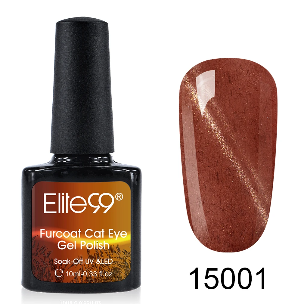 Elite99 10ml Furcoat Cat Eye Gel Polish Vernis Semi Permanent UV Gel Nail Polish Soak Off Magnetic Nail Art Manicure Gel Varnish - Цвет: PCMY15001