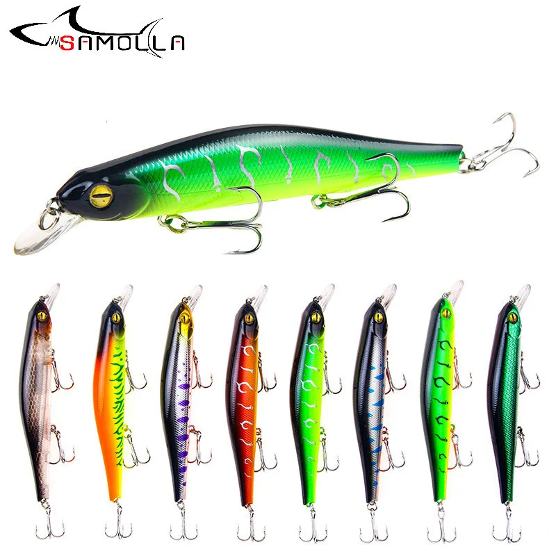 

Minnow Fishing Lure Weights 17.7g Magnet Split Rings Long Shot Bass Fishing Isca Artificial Articulos De Pesca 3D Eyes Fish Bait