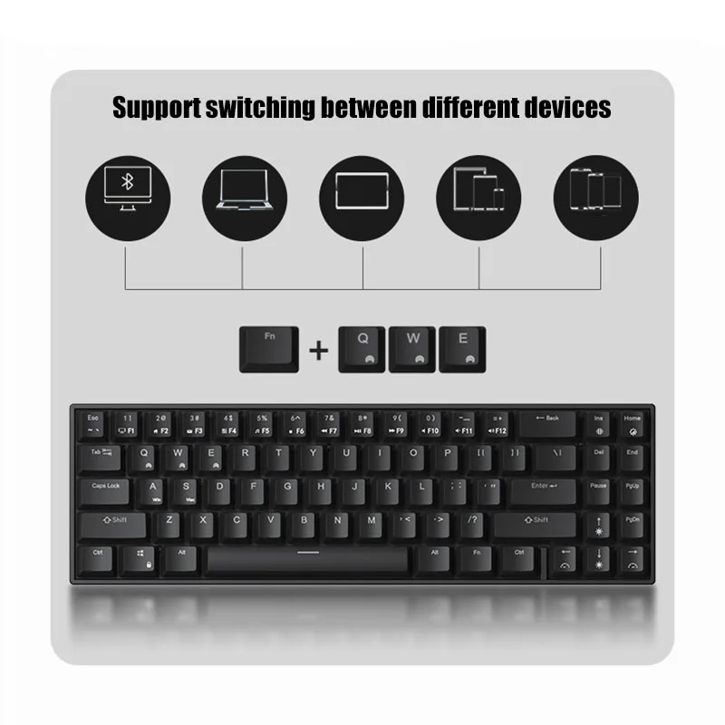 gaming pc keyboard Royal Kludge RK71 Dual/Tri Mode Mechanical Keyboard 71 Keys with RGB Backlight Bluetooth Wireless PC Office Gaming Keyboard best computer keyboard