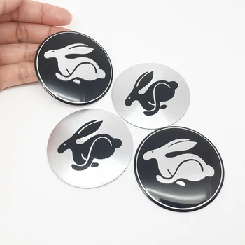 

4pcs 56mm Running Rabbit Aluminum alloy Car wheel center hub caps Aluminum Emblem Badge for VW Jetta Golf GTI Polo