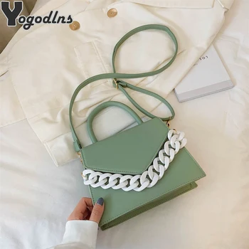 

Thick Chain Design PU Leather Crossbody Bags For Women 2020 Female Luxury Shoulder Handbags Fashion Travel Messenger Tote Bags
