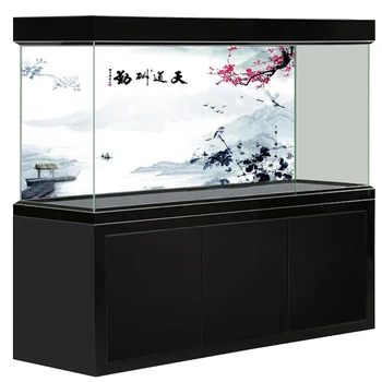 

[JX-1070] Fish Tank Background HD Calligraphy Series Aquarium Sticker Mural Decoration Painting Pattern Size Can Be Customized