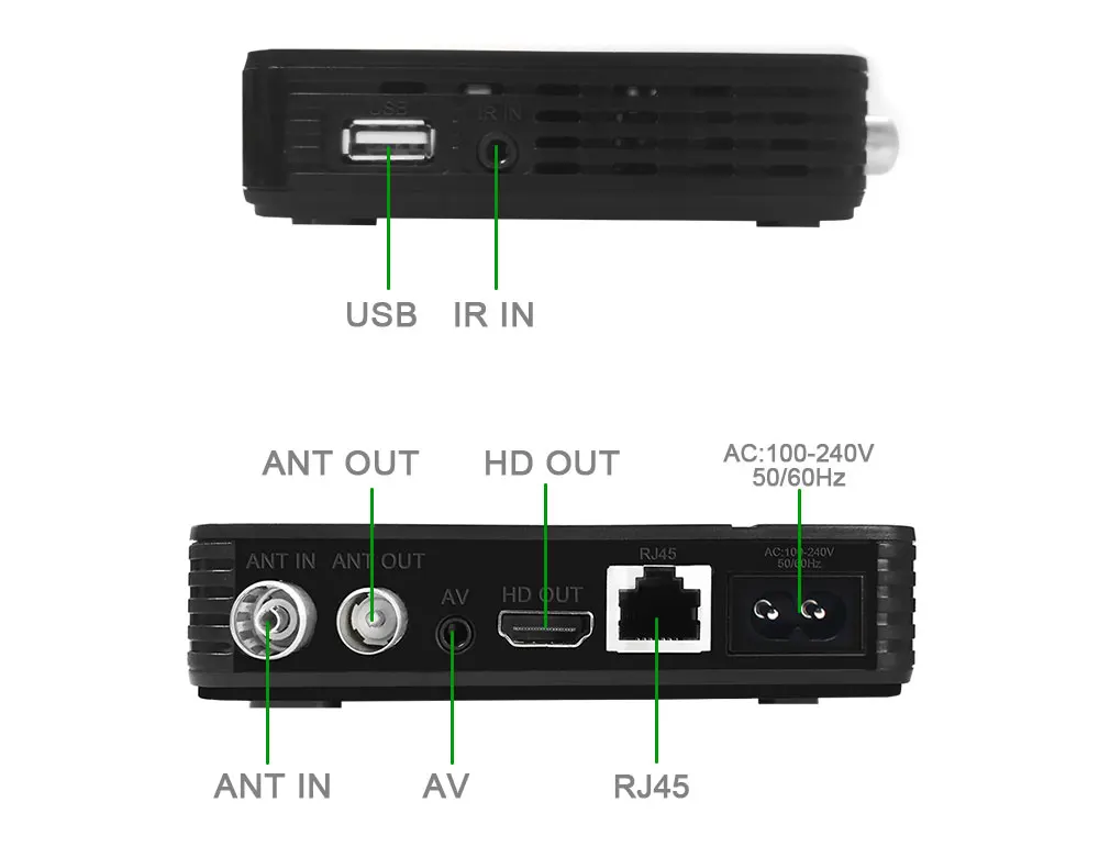 Vmade DVB-T2-K2 MAX HD цифровой эфирный приемник встроенный RJ45 сеть H.265 MPEG-2/4+ USB wifi Поддержка Youtube Dolby AC3