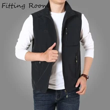 Жилет мужской большой размер Streetwer новая весенняя и осенняя Повседневная куртка Мужской жилет пальто Модная верхняя одежда без рукавов жилет с карманами 6xl 7xl