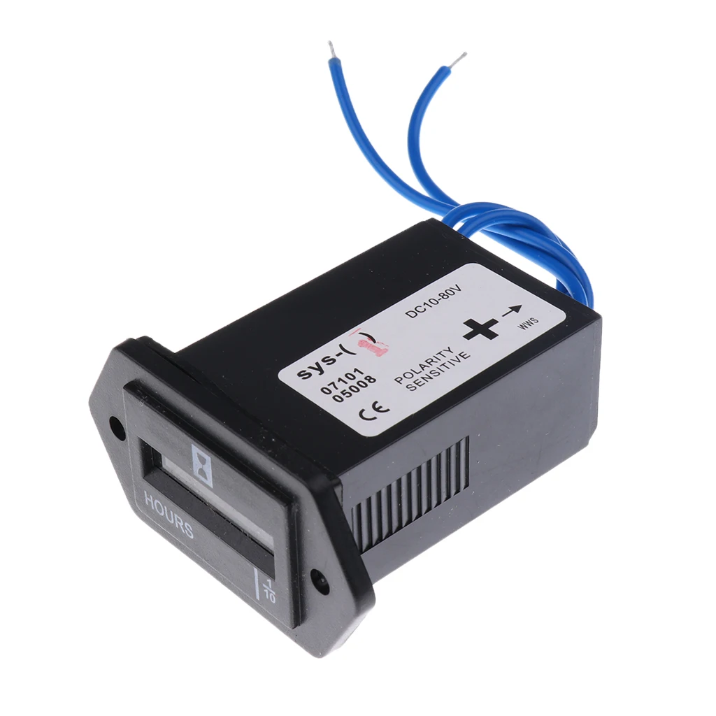 DC/AC 10 80V 6 значный кварцевый счетчик с проволокой для двигателя автомобиля