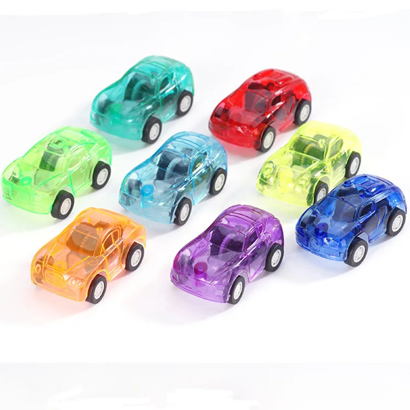 5Pcs/lot Pull Back Mini Car Kids Birthday Party Toys Transparent Inertial Broken-resistant Funny Car Model for Boys or Girls 4